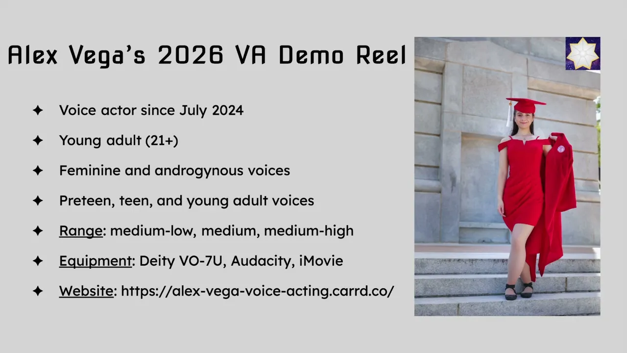 Alex's 2026 VA Demo Reel