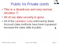 Java Basics - Private vs Public access modifiers