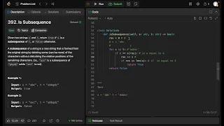 LeetCode 392 Is Subsequence Python Solution