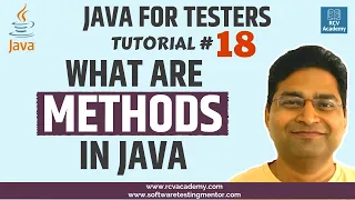Java for Testers - What are Methods in Java With Examples