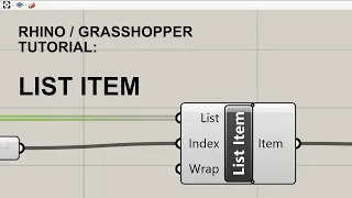 Grasshopper Basic Tutorial List Item Component