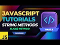 JavaScript String Methods Part 3 JavaScript tutorials