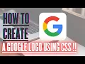 How to create GOOGLE LOGO Using HTML CSS Full Tutorial