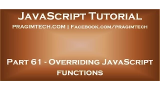 Overriding JavaScript functions