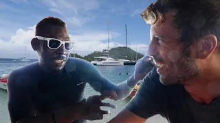 I met a Real Pirate of the Caribbean ! Sailing the Grenadines in the East Caribbean