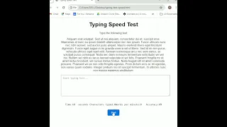 Build Your Own Typing Speed App in Html Css Javascript