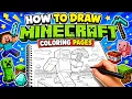 How To Draw Minecraft Coloring Pages Easy Step by Step Tutorial