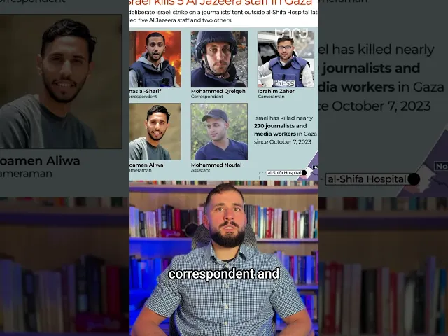 ⁣Anas Al Sharif is the 238th journalist kil-led by Israel since the war in Ga-za began.
