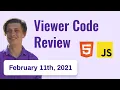 Viewer JavaScript Form Code Review VOD