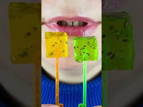 asmr TWO JELLY CANDY Chia seeds eating sounds mukbang food