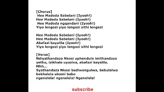 lloyisa madoda sabelani lyrics 