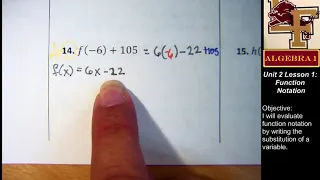 2-1 Function Notation Dailywork