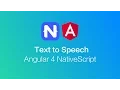 NativeScript Text to Speech with Angular
