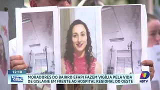 Familiares realizam vigília pela vida em frente ao Hospital Regional