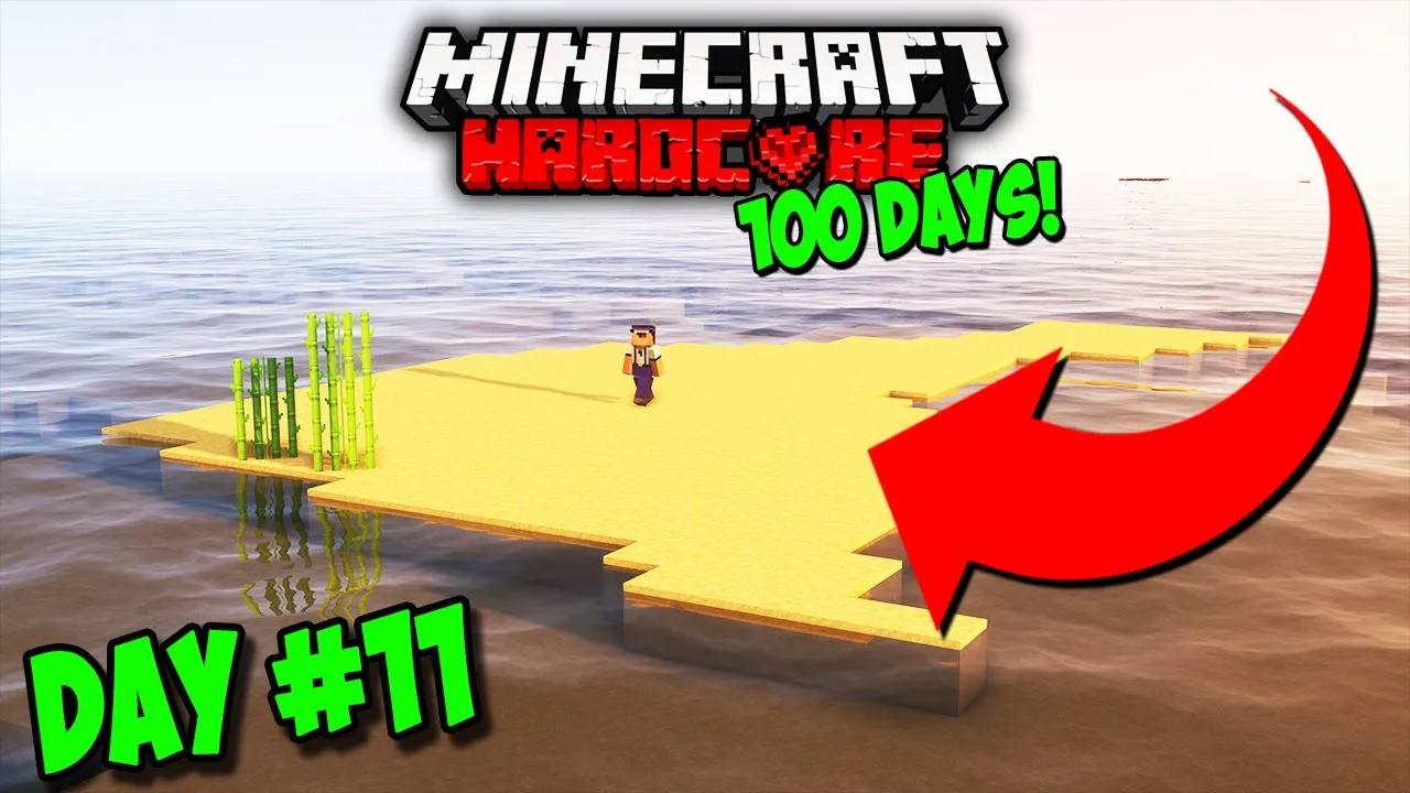 I Survive on a DESERTED ISLAND for 100 Days in Minecraft HARDCORE
