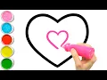 Heart Full of Love Drawing Painting Coloring Mindful Art for Kids Toddlers