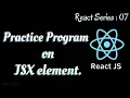 Exercise1 JSX element practice program in React