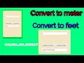 Converter feet meter JAVA SCRIPT HTML CSS