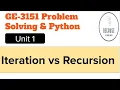 1 6 Iteration vs Recursion in Tamil