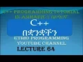 Lecture 64 C Programming Tutorial pointer part 4 in Amharic