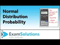 Normal Distribution Cumulative Probability Casio Calculator ExamSolutions