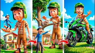 EL CHAVO SALVÓ AL GATITO EN EL ÁRBOL 🐱🌳