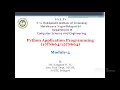 Python Application Programming Module 4-Lecture 1