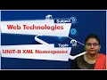 LEC13 Web Technologies UNIT-II XML Namespaces By Dr N Shirisha