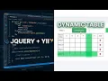 Dynamic html table rows and columns creation using jquery - Yii Framework