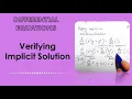 Verifying implicit solution