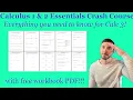 Calc 1 and 2 Essentials Crash Course Boot Camp Let s Prep for Calc 3 Multivariable Calculus