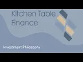 Kitchen Table Finance Podcast Our Investment Philosophy