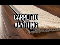 Transitioning carpet to any floor with zbar