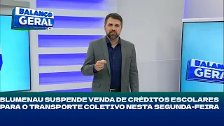 Blumenau suspende venda de créditos escolares para o transporte coletivo nesta segunda-feira