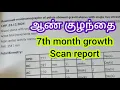 Boy baby growth scan with doppler(7th month scan)report in tamil/what is Bp, Hc, Ac, Fl in pregnancy