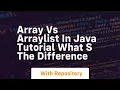 Array vs arraylist in java tutorial what s the difference