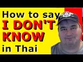 Download Lagu How To Say I DON'T KNOW in Thai.