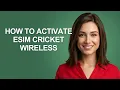 How to Activate Esim Cricket Wireless - AshleyHowTo