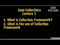 Java Collection - Lecture 1 Collection Framework Hindi