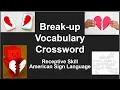 Break Up Vocabulary Crossword