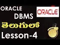 DBMS-Oracle SQL in Telugu - Datatypes in Oracle SQL-Lesson-4