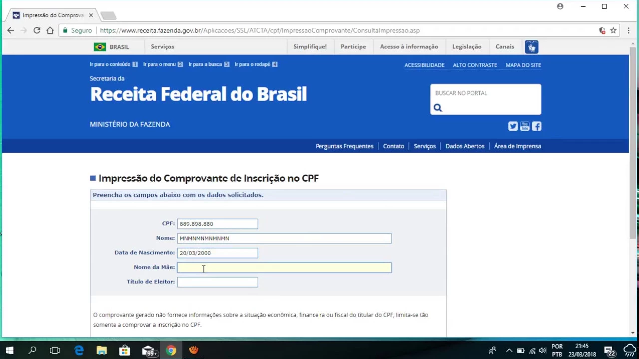 Para quem não declara Imposto de Renda: 1 - Acesse a página da Receita Federal 2 - Preencha corretam. 
