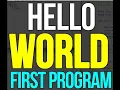Java Tu-04 First Java Program - display of Hello world