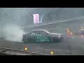 A BMW does some heavy drifting at Autopia 2022 Stavanger Forum