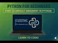 Part 16 Default Arguments in Python Python Functions Explained