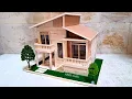 Download Lagu DIY // Membuat rumah modern minimalis dari stik es krim // Kerajinan dari stik es krim
