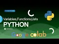 f-Strings Variables Functions Lists in One Complete Python In AI Course