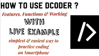 How to use DECODER app for programming on android mobiles Full working