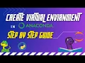 How to Create Environment in Anaconda Command prompt Python Virtual Environment Manager Python