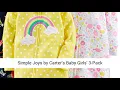 Simple Joys by Carter s Baby and Toddler Girls 3-Pack Snug Fit Footed Cotton Pajamas